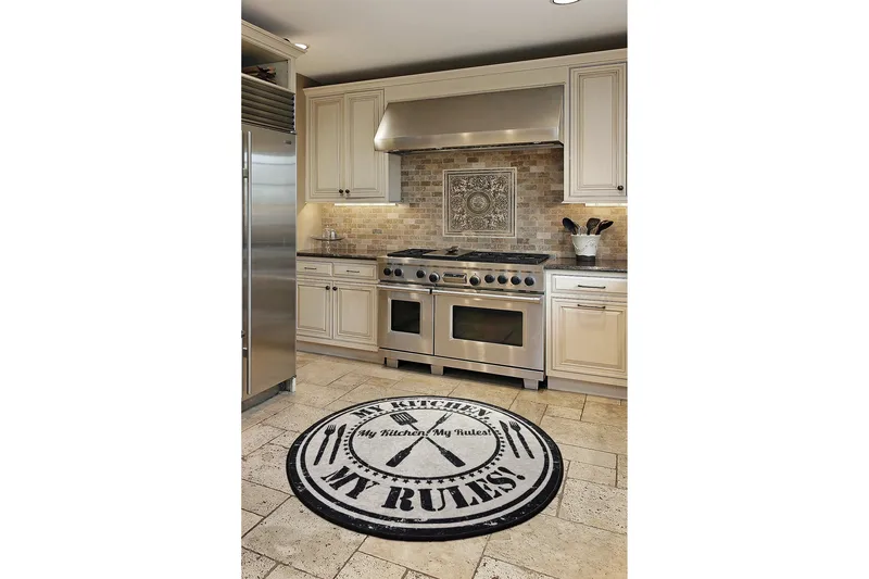 Annchen Matta Rund 100 cm - Flerfärgad/Sammet - Textil & mattor - Matta - Modern matta - Wiltonmatta