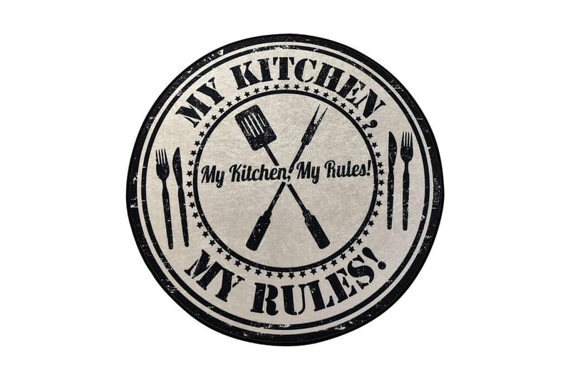 Annchen Matta Rund 140 cm, Flerfärgad/Sammet