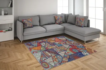 Aremana Matta 100x200 cm - Flerfärgad - Textil & mattor - Matta - Modern matta - Wiltonmatta
