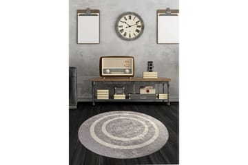 Argentu Matta Rund 100 cm - Silver/Sammet - Textil & mattor - Matta - Modern matta - Wiltonmatta