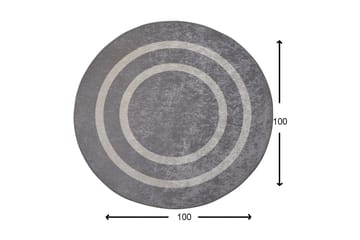 Argentu Matta Rund 100 cm - Silver/Sammet - Textil & mattor - Matta - Modern matta - Wiltonmatta