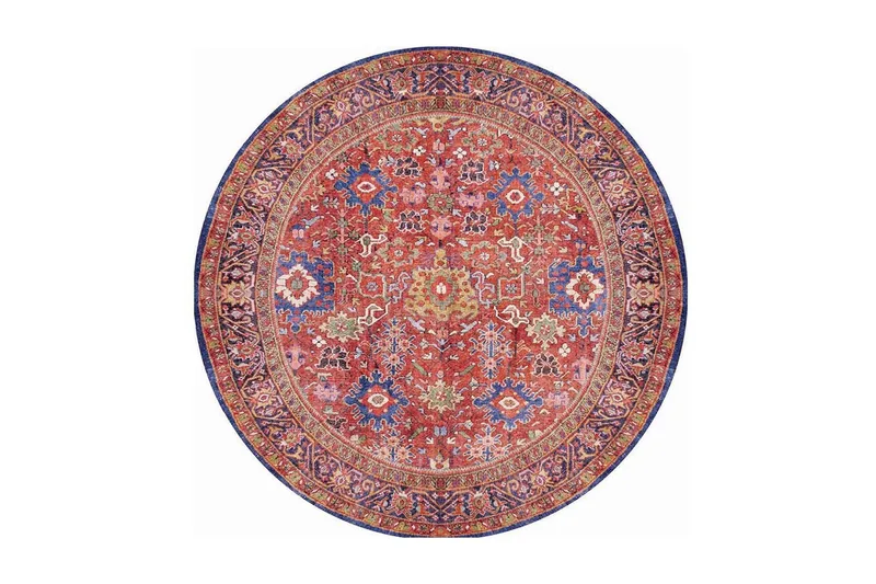 Artloop Matta 150 cm Rund, Multifärgad