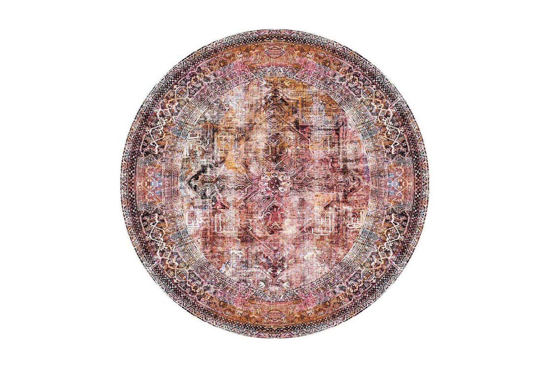 Artloop Matta 150 cm Rund - Multifärgad