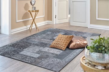 Patchwork Wiltonmatta 160x230 cm Rektangulär - Grå - Textil & mattor - Matta - Modern matta - Friezematta