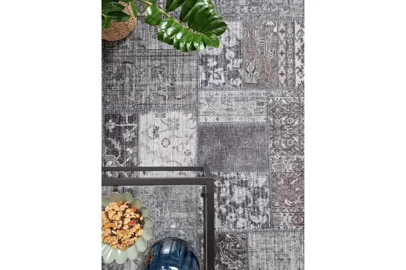 Patchwork Wiltonmatta 300x400 cm Rektangulär - Grå - Textil & mattor - Matta - Modern matta - Friezematta