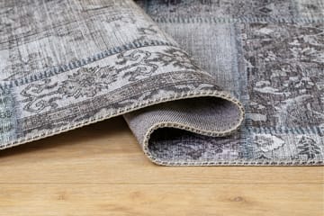 Patchwork Wiltonmatta 80x150 cm Rektangulär - Grå - Textil & mattor - Matta - Modern matta - Friezematta