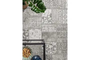 Patchwork Wiltonmatta 80x150 cm Rektangulär - Silver - Textil & mattor - Matta - Modern matta - Friezematta