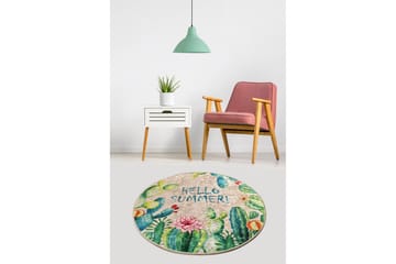 Buoris Matta Rund 100 cm - Flerfärgad/Sammet - Textil & mattor - Matta - Modern matta - Wiltonmatta