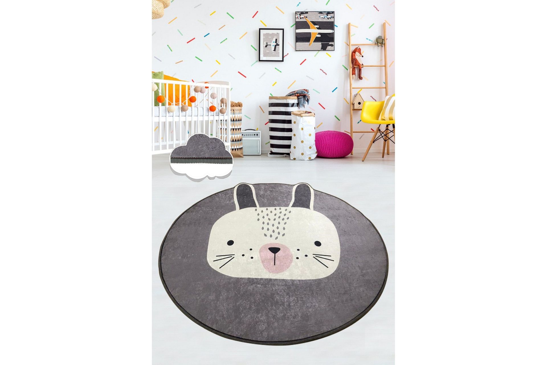 Chilai Matta 100 cm Rund - Multif&auml;rgad