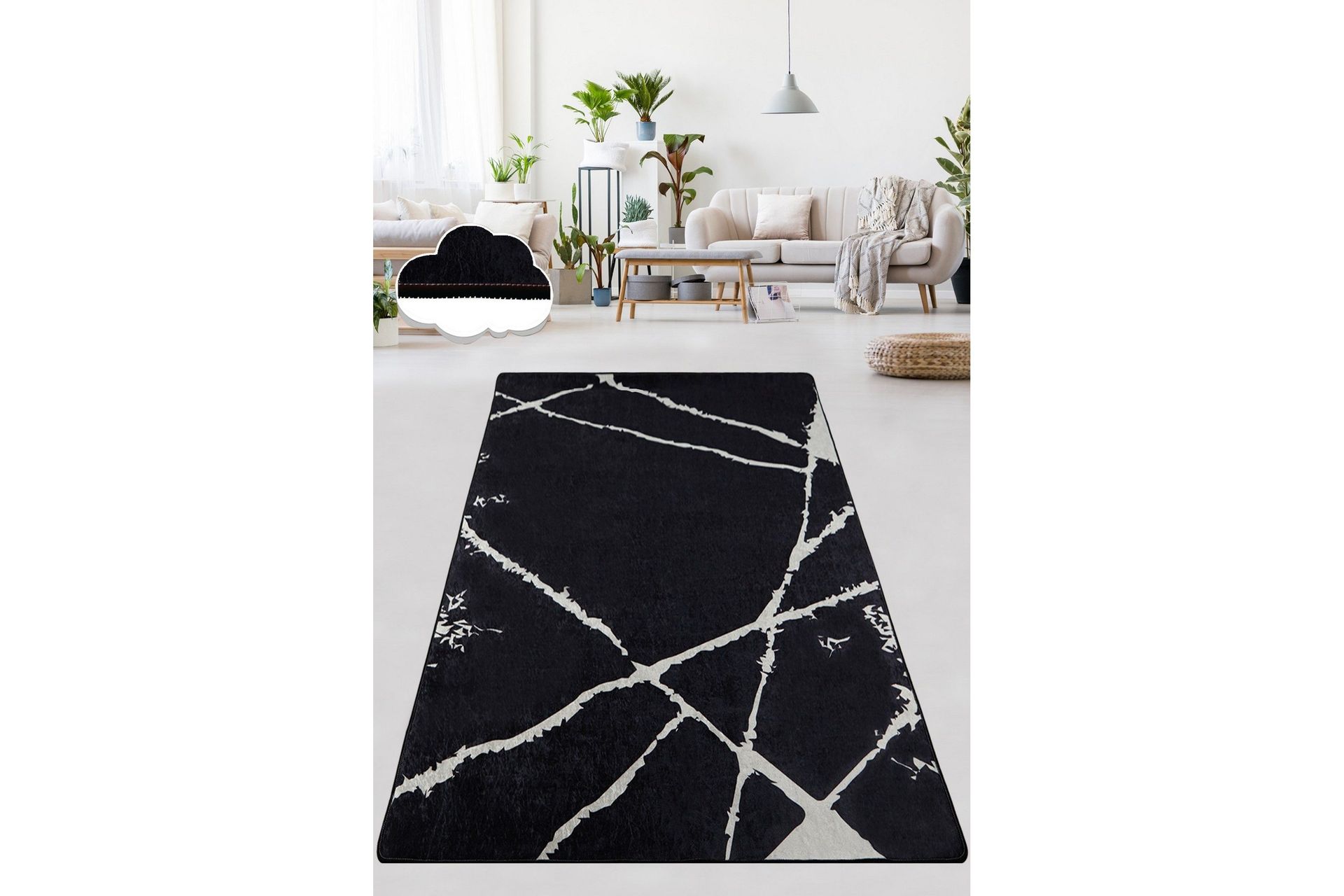 Chilai Matta 120x180 cm - Svart/Vit