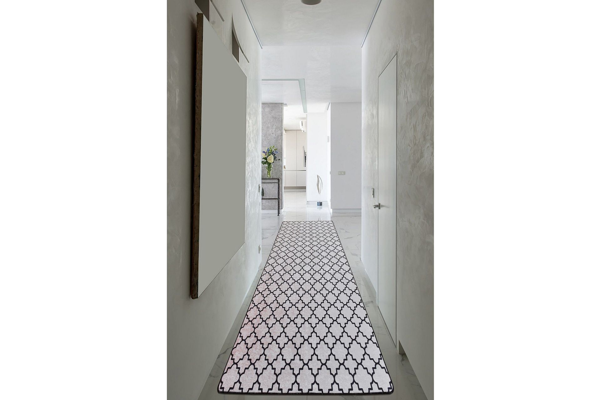 Chilai Matta 150x300 cm - Svart/Vit