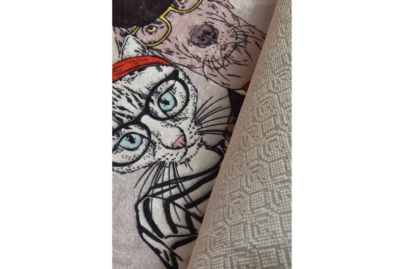 Coppia Matta Rund 100 cm - Flerfärgad/Sammet - Textil & mattor - Matta - Modern matta - Wiltonmatta