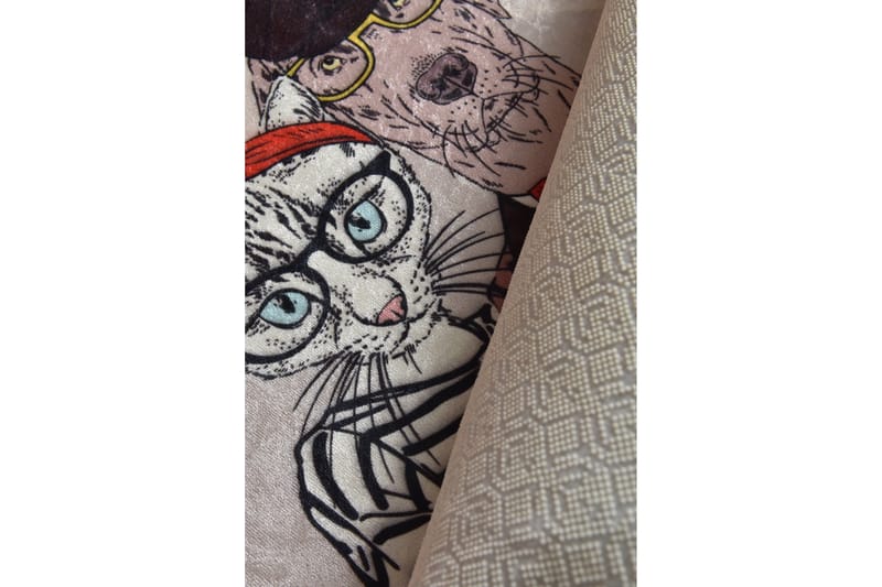 Coppia Matta Rund 100 cm - Flerfärgad/Sammet - Textil & mattor - Matta - Modern matta - Wiltonmatta