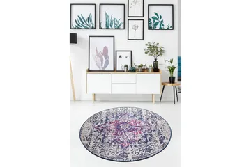 Debolezza Matta Rund 140 cm - Flerfärgad/Sammet - Textil & mattor - Matta - Modern matta - Wiltonmatta