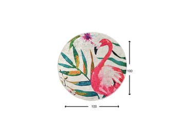 Delaram Matta Rund 100 cm - Flerfärgad/Sammet - Textil & mattor - Matta - Modern matta - Wiltonmatta