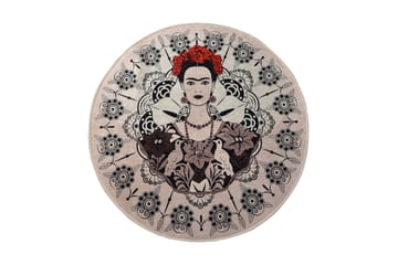 Fahmida Matta Rund 140 cm - Flerfärgad/Sammet - Textil & mattor - Matta - Modern matta - Wiltonmatta