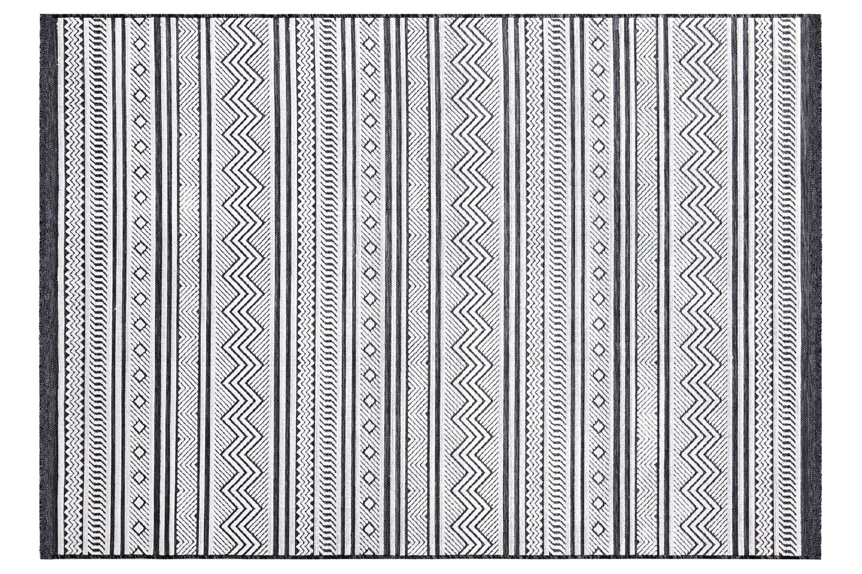 Wiltonmatta Gattall 157x230 Rektangulär Svart/Vit