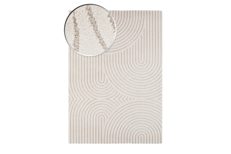 Genova Zen Wiltonmatta 200x290 cm - Vit - Textil & mattor - Matta - Modern matta - Wiltonmatta