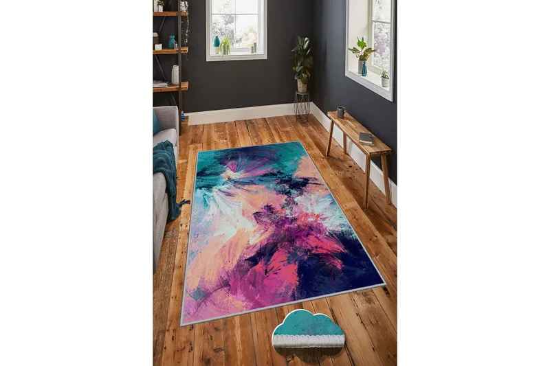 Homefesto Matta 100x150 cm - Multifärgad - Textil & mattor - Matta - Modern matta - Wiltonmatta