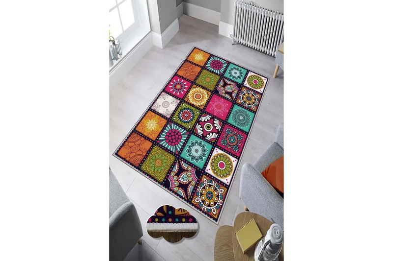 Homefesto Matta 100x300 cm - Multifärgad - Textil & mattor - Matta - Modern matta - Wiltonmatta