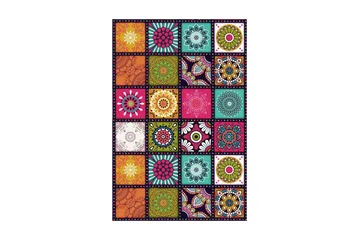 Homefesto Matta 100x300 cm - Multifärgad - Textil & mattor - Matta - Modern matta - Wiltonmatta