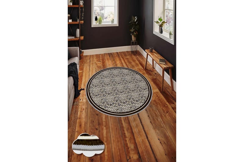 Homefesto Matta 110 cm Rund - Multifärgad - Textil & mattor - Matta - Modern matta - Wiltonmatta