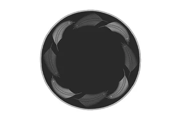 Homefesto Matta 110 cm Rund - Multifärgad - Textil & mattor - Matta - Modern matta - Wiltonmatta