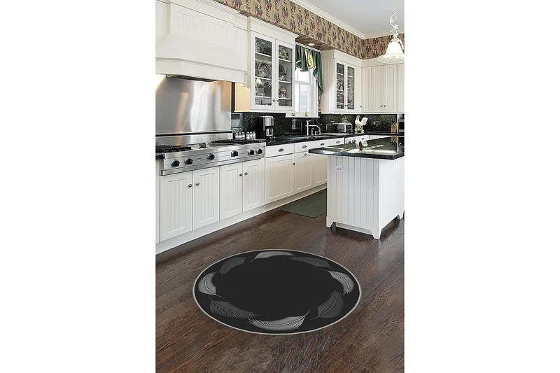 Homefesto Matta 110 cm Rund - Multifärgad - Textil & mattor - Matta - Modern matta - Wiltonmatta