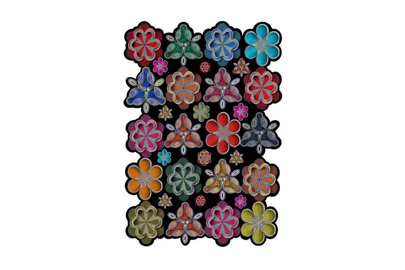 Homefesto Matta 120x180 cm, Multifärgad