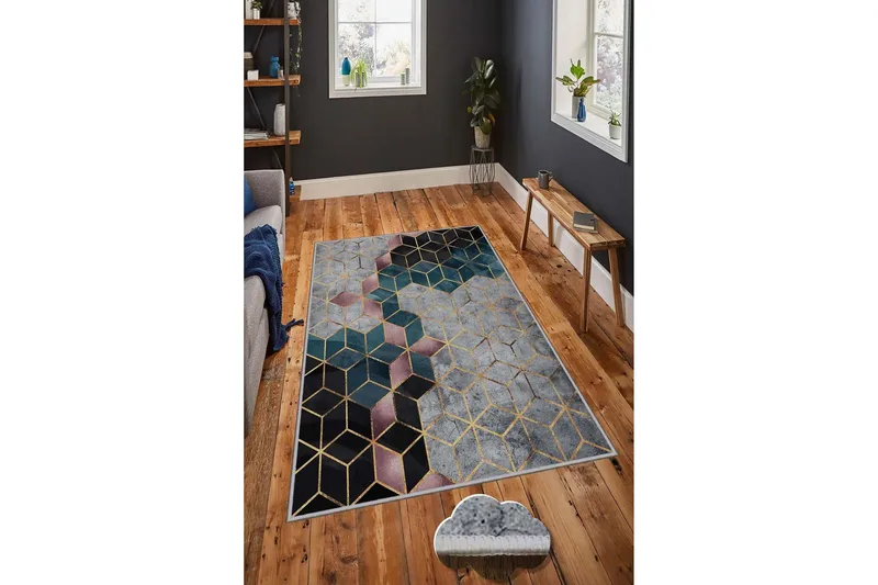 Homefesto Matta 120x180 cm - Multifärgad - Textil & mattor - Matta - Modern matta - Wiltonmatta