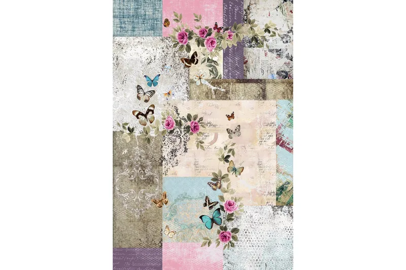 Homefesto Matta 140x220 cm - Multifärgad - Textil & mattor - Matta - Modern matta - Wiltonmatta