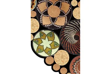 Homefesto Matta 150 cm Rund - Multifärgad - Textil & mattor - Matta - Modern matta - Wiltonmatta