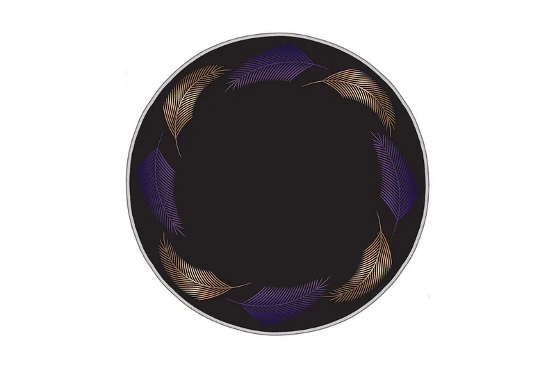 Homefesto Matta 150 cm Rund, Multifärgad