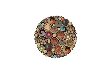 Homefesto Matta 180 cm Rund - Multifärgad - Textil & mattor - Matta - Modern matta - Wiltonmatta