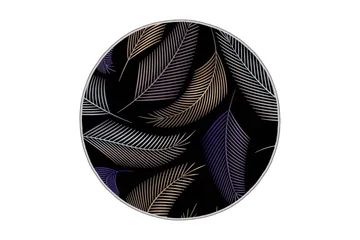 Homefesto Matta 60 cm Rund - Multifärgad - Textil & mattor - Matta - Modern matta - Wiltonmatta