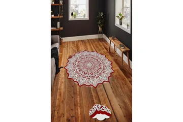 Homefesto Matta 60 cm Rund - Multifärgad - Textil & mattor - Matta - Modern matta - Wiltonmatta