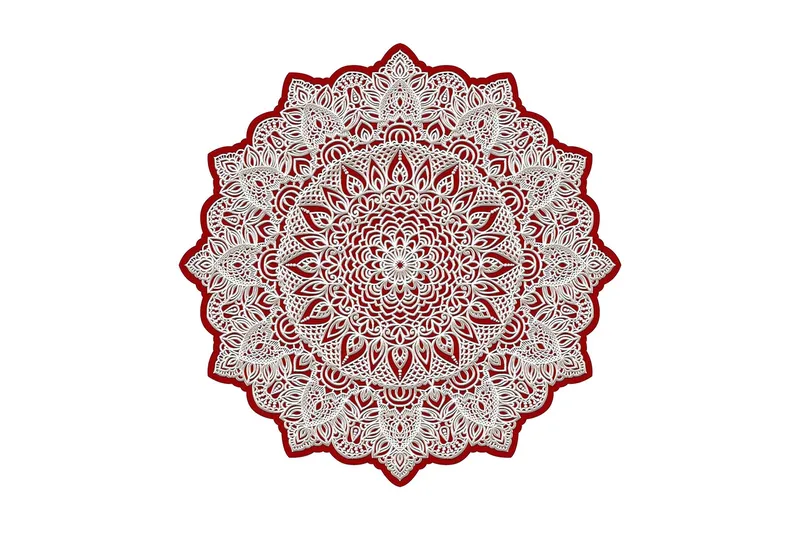 Homefesto Matta 60 cm Rund, Multifärgad