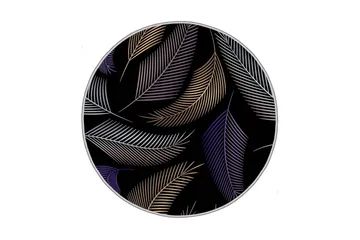 Homefesto Matta 90 cm Rund - Multifärgad - Textil & mattor - Matta - Modern matta - Wiltonmatta