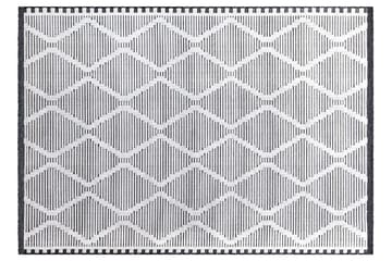 Wiltonmatta Joanna 98x200 Rektangulär - Svart/Vit - Textil & mattor - Matta - Modern matta - Friezematta