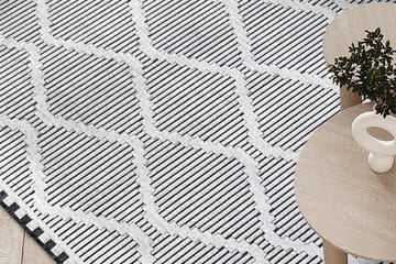 Wiltonmatta Joanna 98x200 Rektangulär - Svart/Vit - Textil & mattor - Matta - Modern matta - Friezematta