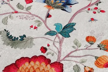 Kaihe Matta Rund 100 cm - Flerfärgad/Sammet - Textil & mattor - Matta - Modern matta - Wiltonmatta