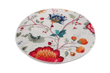 Kaihe Matta Rund 100 cm - Flerfärgad/Sammet - Textil & mattor - Matta - Modern matta - Wiltonmatta