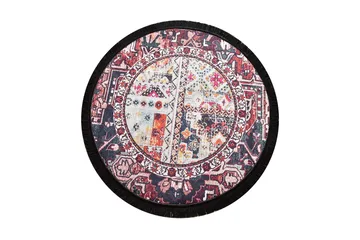 Keleti Matta Rund 140 cm - Flerfärgad/Sammet - Textil & mattor - Matta - Modern matta - Wiltonmatta