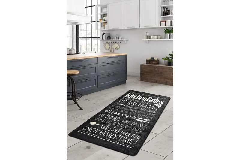 Kuhinja Matta 140x190 cm, Svart/Sammet