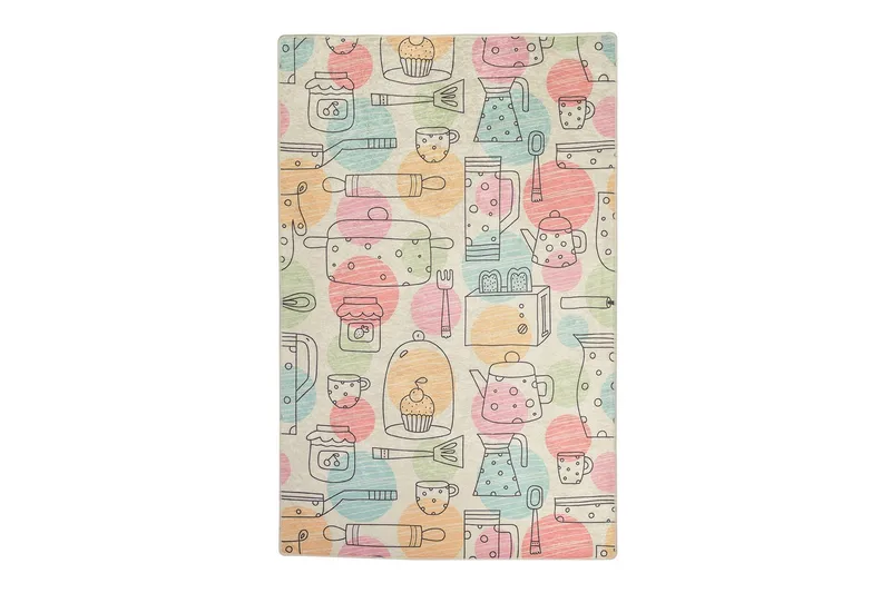 Lanworthe Matta 100x200 cm, Flerfärgad/Sammet