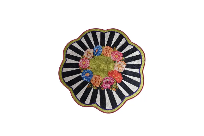 Mailegua Matta Rund 100 cm, Flerfärgad/Sammet