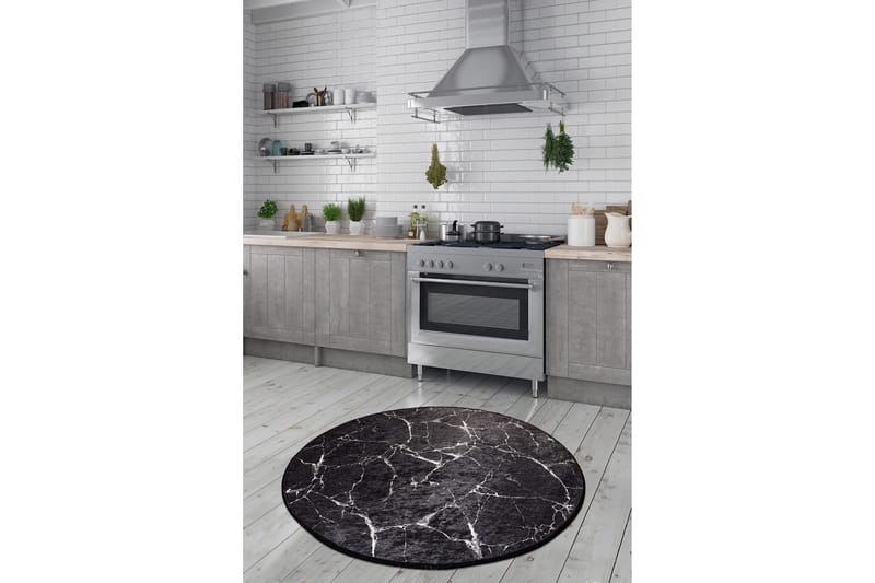 Marmuras Matta Rund 100 cm - Flerfärgad/Sammet - Textil & mattor - Matta - Modern matta - Wiltonmatta