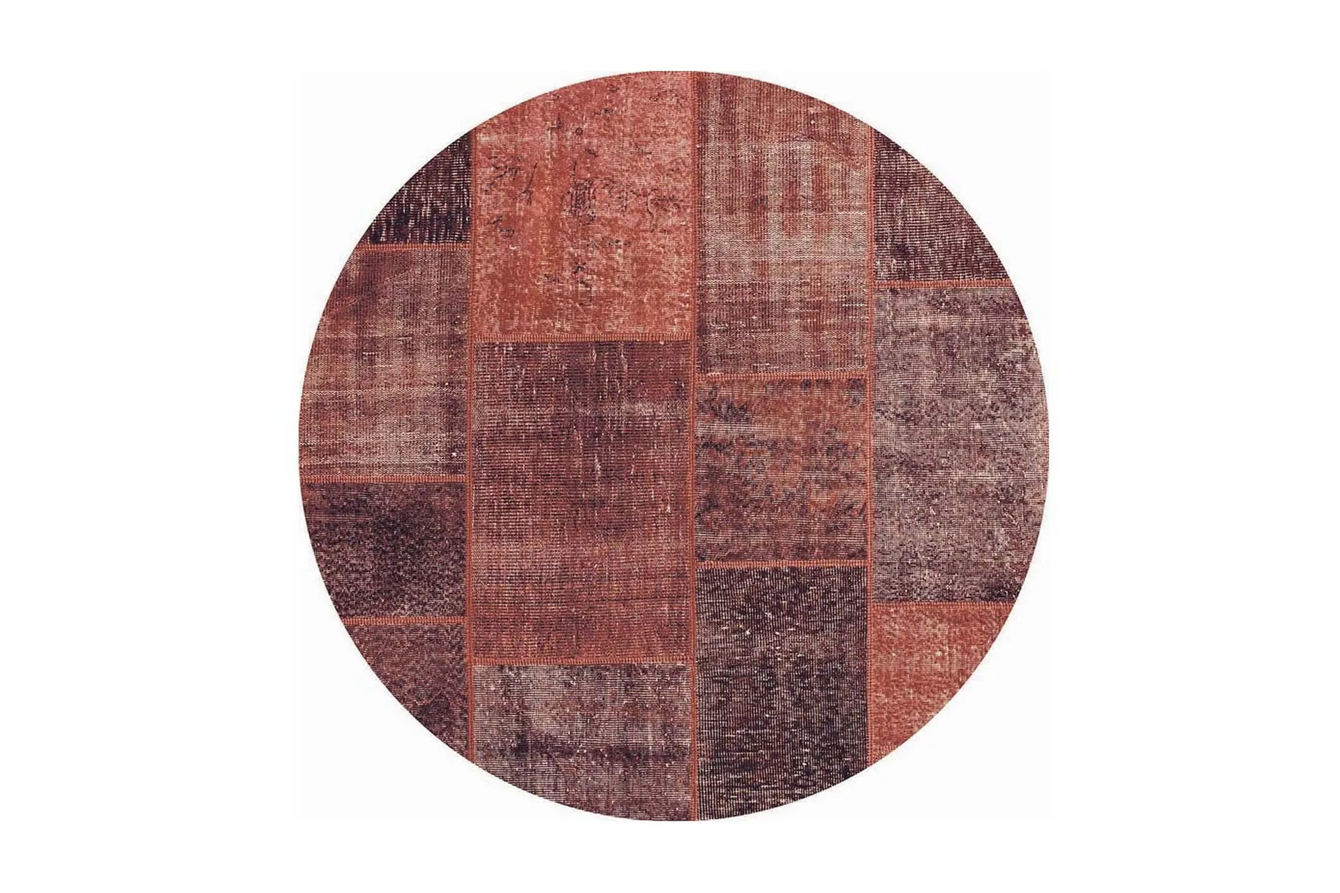 matta artloop 150 cm rund - multifärgad