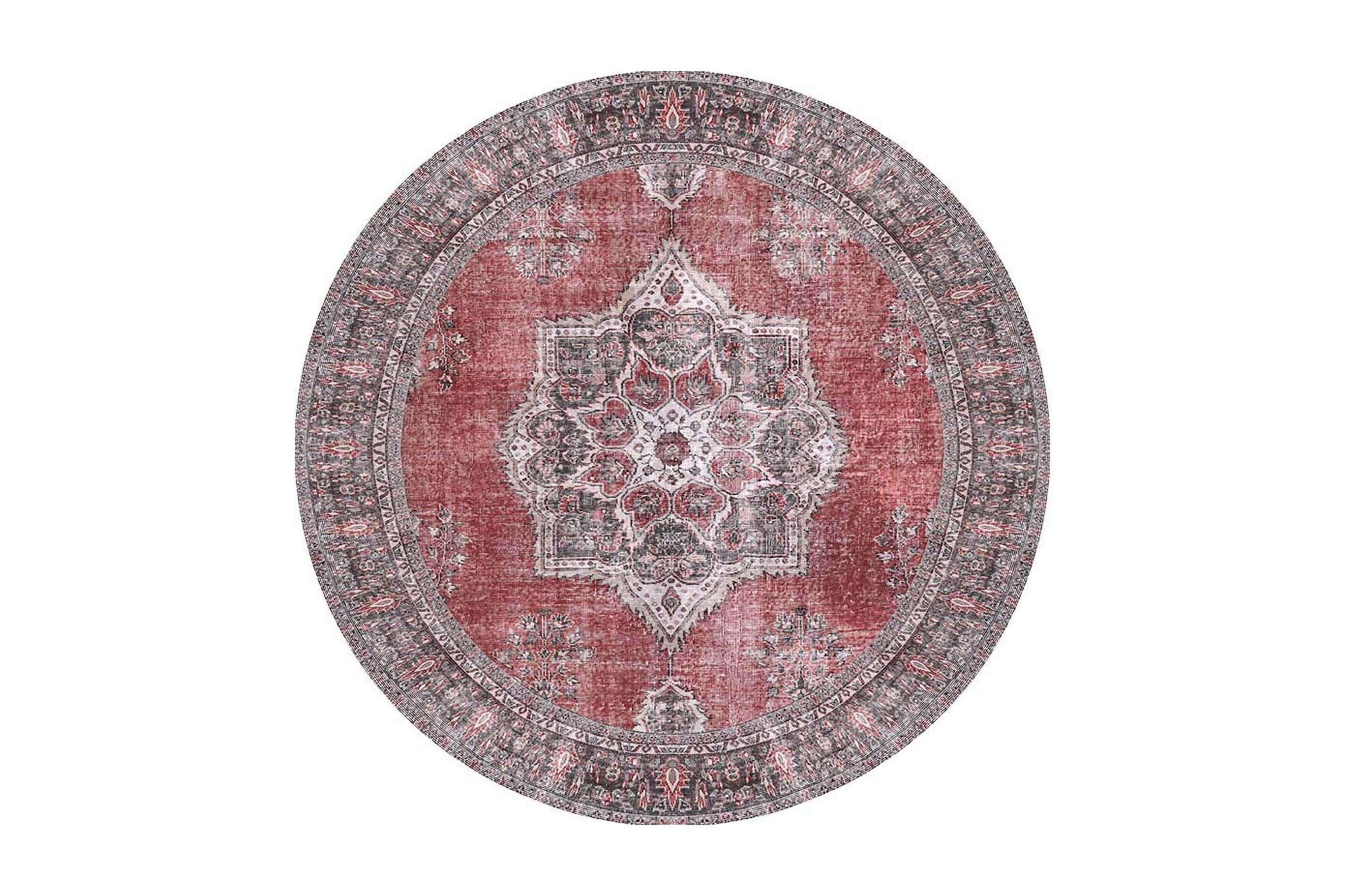 matta artloop 150 cm rund - multifärgad