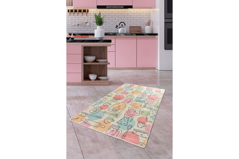 Matta Bakery 100x200 cm - Flerfärgad/Sammet - Textil & mattor - Matta - Modern matta - Wiltonmatta